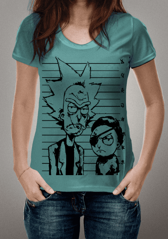 Camisa Rick e Morty