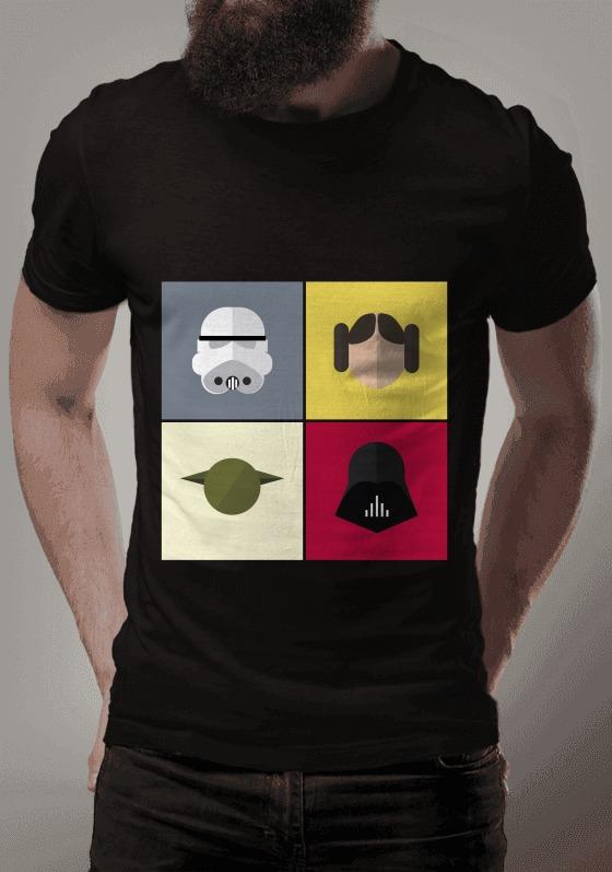 Camisa Star Wars Minimalista