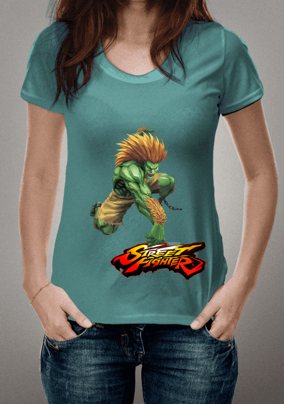 Camisa Street Figther Blanka