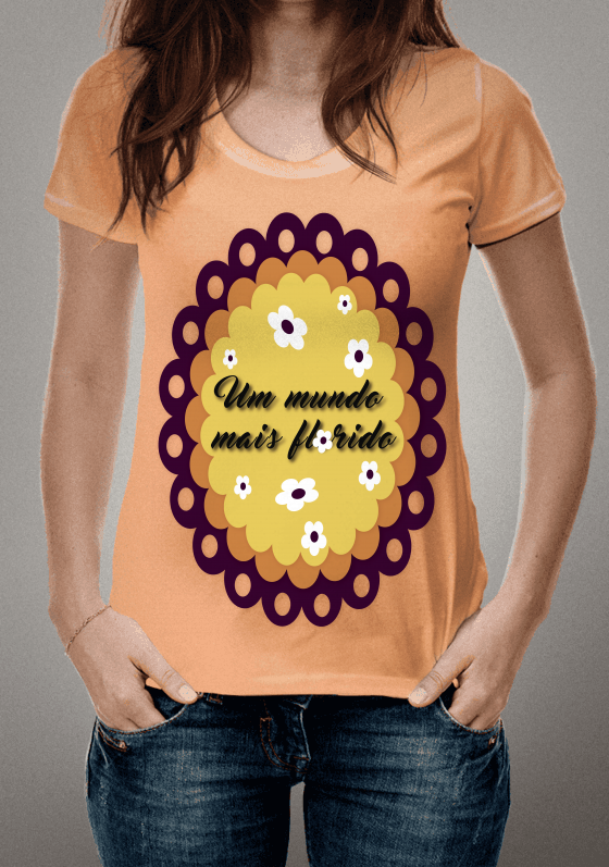 Nome do produto  Camisa Um mundo mais Florido