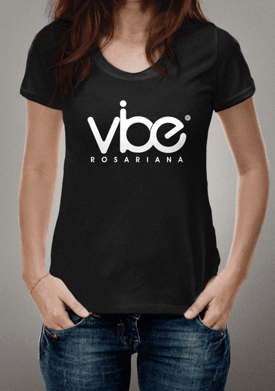 Nome do produto  Camisa Vibe Rosariana (Preta/Cinza)