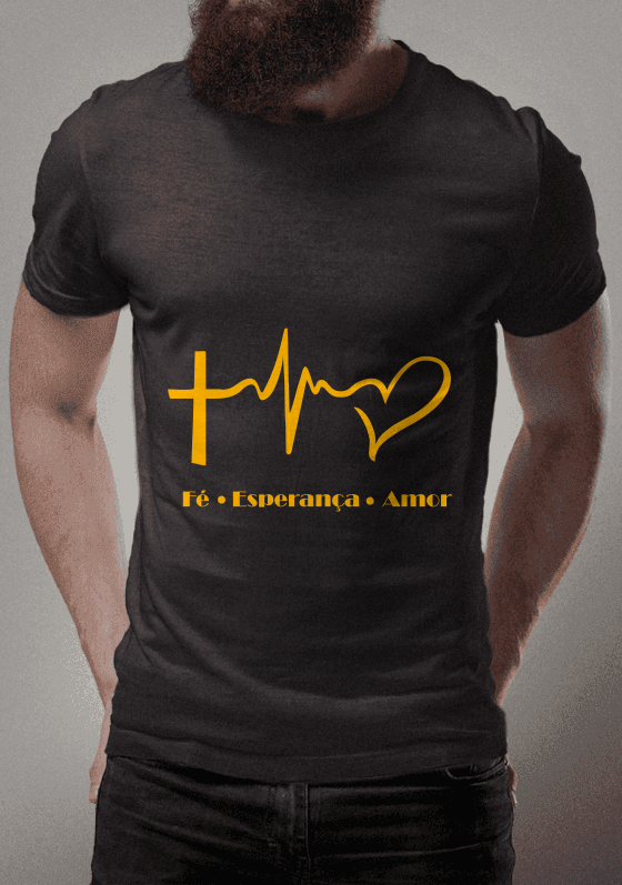 Nome do produto  Camisa Virtuosa Fé Esperança Amor