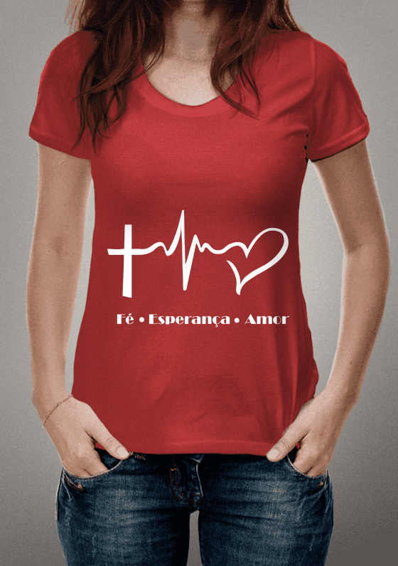 Nome do produto  Camisa Virtuosa Fé Esperança Amor