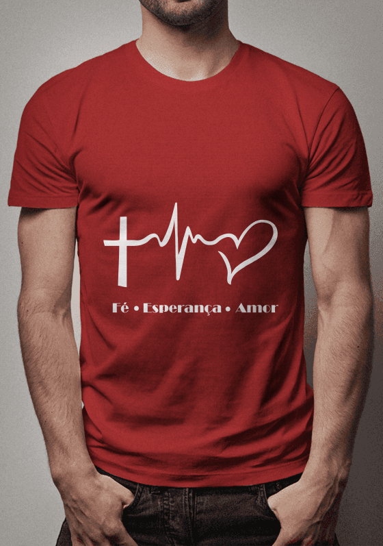Nome do produto  Camisa Virtuosa Fé Esperança Amor