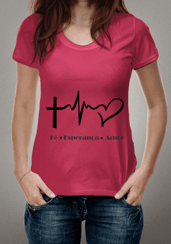 Nome do produto  Camisa Virtuosa Fé Esperança Amor