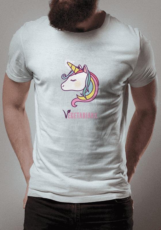 Nome do produto  Camisera Veggie Unicórnio