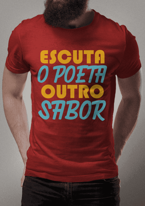 Nome do produto  CAMISETA - ESCUTA O POETA OUTRO SABOR - VERMELHA