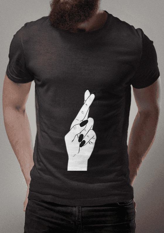 Nome do produto  Camiseta - Mão Sorte