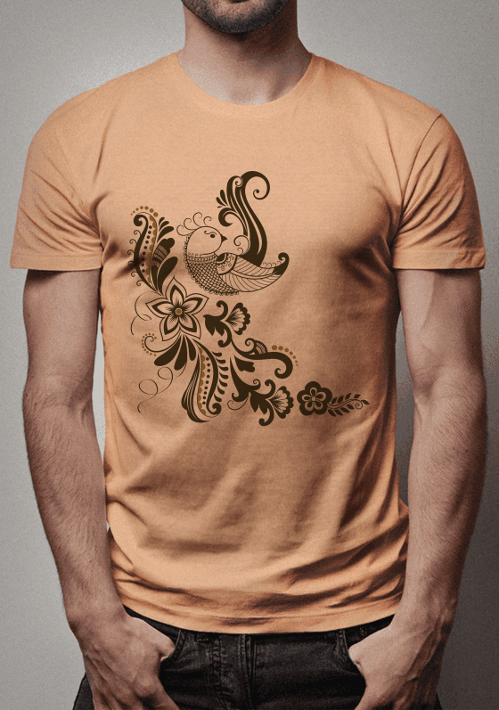 Nome do produto  CAMISETA - PÁSSARO E FLOR