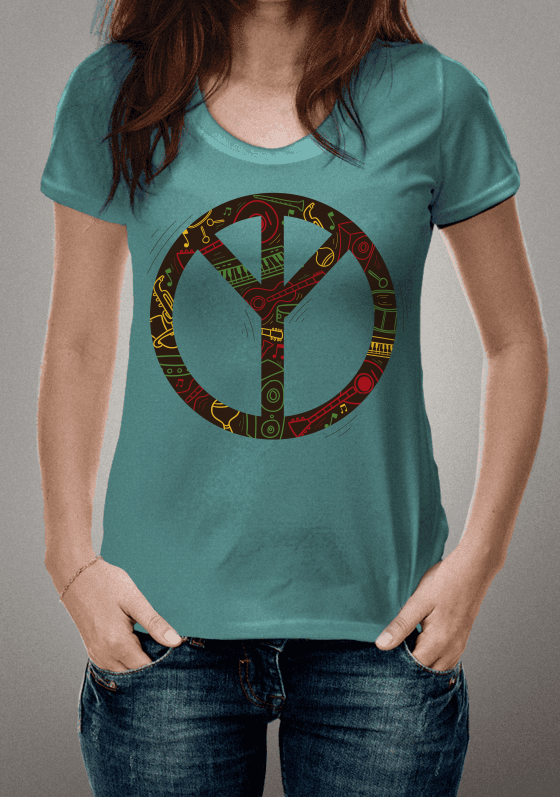 Nome do produto  CAMISETA - PAZ E AMOR 001