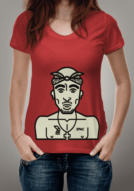 Nome do produto  camiseta 2pac