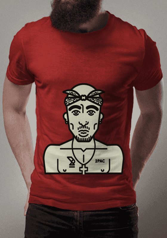 Nome do produto  camiseta 2pac