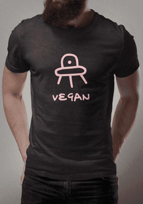 Nome do produto  Camiseta Abduzindo Vegan - Street Art