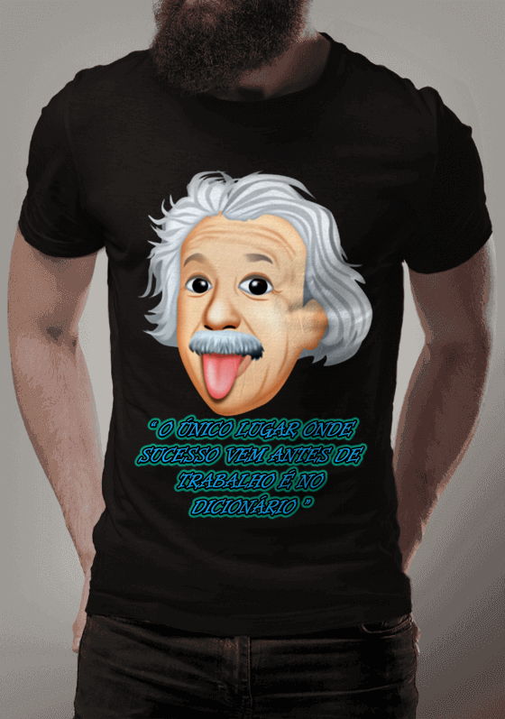 Nome do produto  Camiseta Albert Einsten