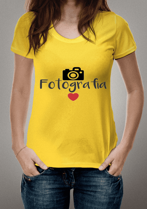 Camiseta Amo fotografia 