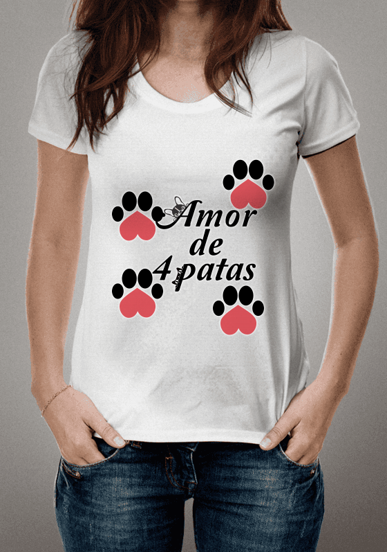 Nome do produto: CAMISETA AMOR DE 4 PATAS 