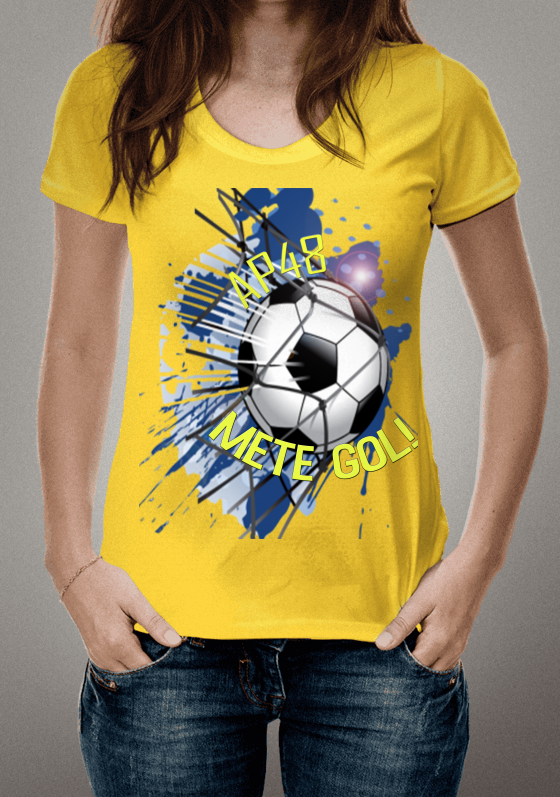 Nome do produto  Camiseta AP48 Mete Gol!