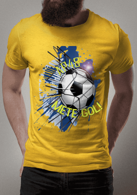 Nome do produto  Camiseta AP48 Mete Gol!