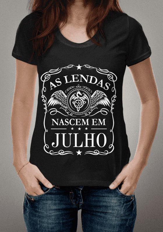 Nome do produto  Camiseta As lendas Nascem em Julho