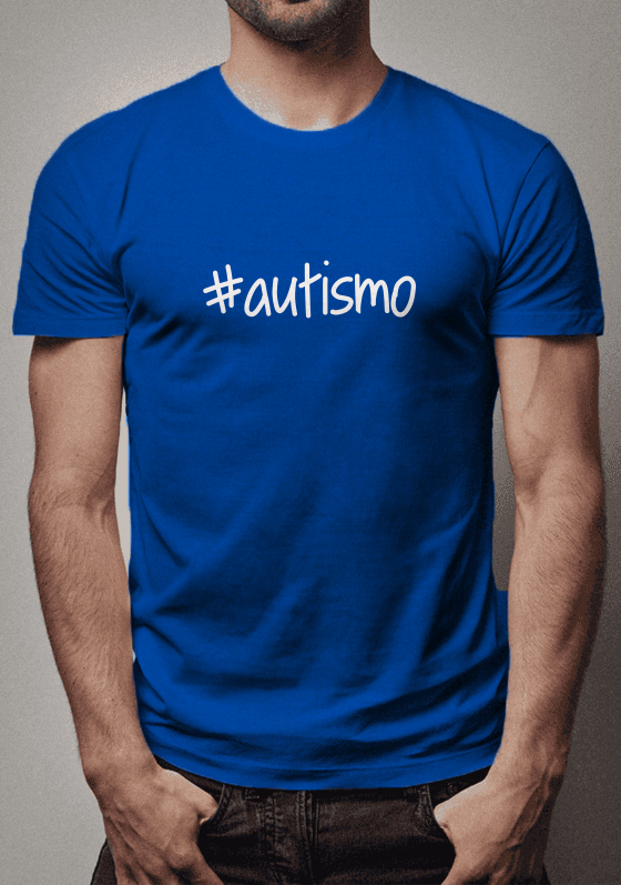 Camiseta Azul Hashtag Autismo