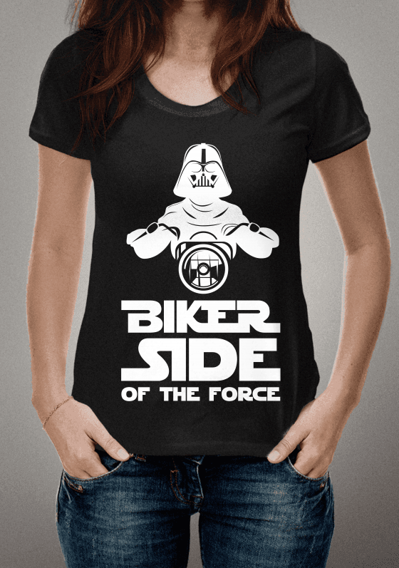 Nome do produto  CAMISETA BIKER SIDE OF THE FORCE - ESTAMPA BRANCA