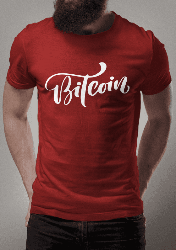 Nome do produto  Camiseta BITCOIN manuscrito