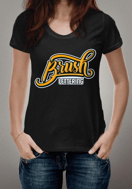Nome do produto  Camiseta Brush Lettering