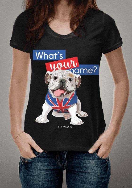 Nome do produto  Camiseta Bulldog Inglês - What´s Your Name?