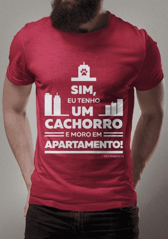 Nome do produto  Camiseta Cachorro e Apartamento
