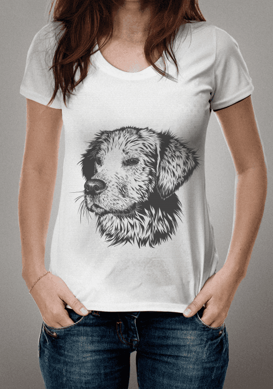 Nome do produto  Camiseta Caricatura de Cão 