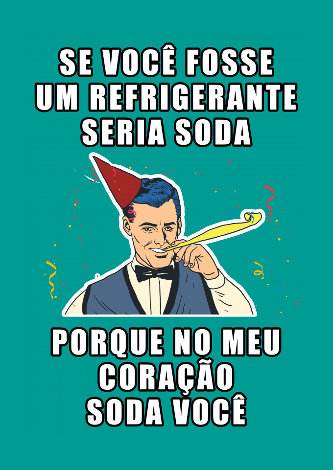 TSHIRT ESTONADA Camiseta Carnaval Frase "Se você fosse um refrigerante