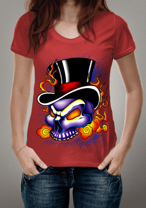 Nome do produto  camiseta cartola vermelho