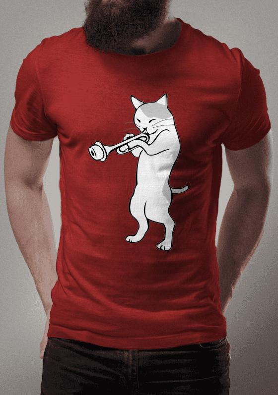 Nome do produto  Camiseta Cat Trumpet Feminina Vermelha