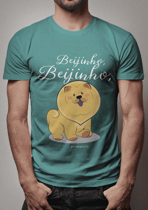 Nome do produto  Camiseta Chow Chow - Beijinho Beijinho