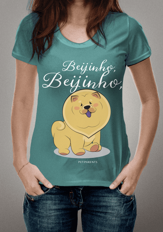 Nome do produto  Camiseta Chow Chow - Beijinho Beijinho