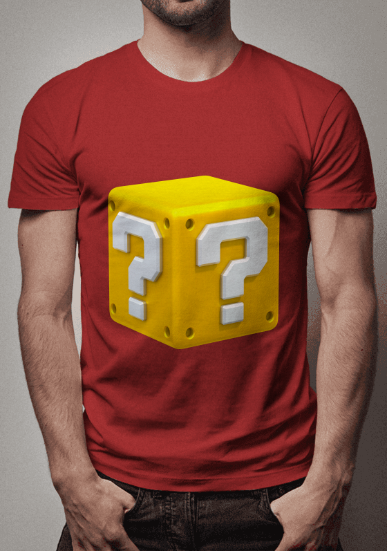 CAMISETA DA CAIXA MISTERIOSA [3D] ( MARIO )