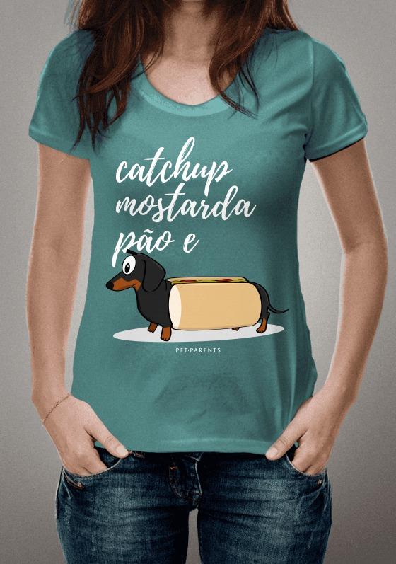 Nome do produto  Camiseta Dachshund - Cachorro quente completo