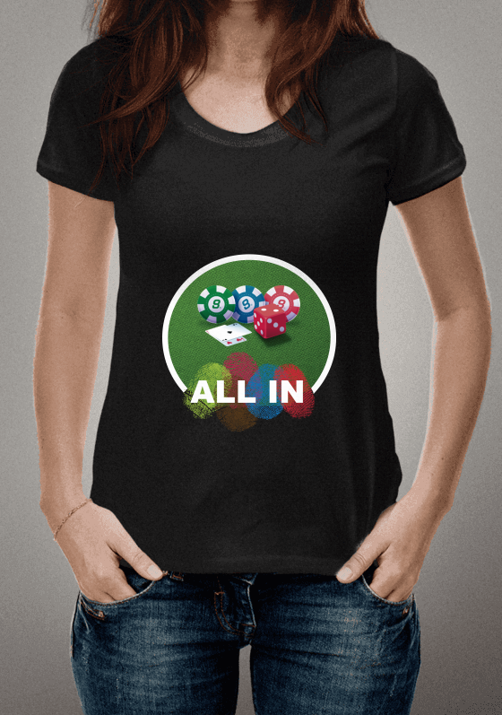 Nome do produto  Camiseta de Poker All in