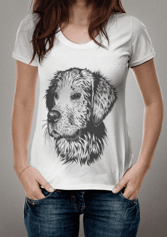 Camiseta desenho de cão