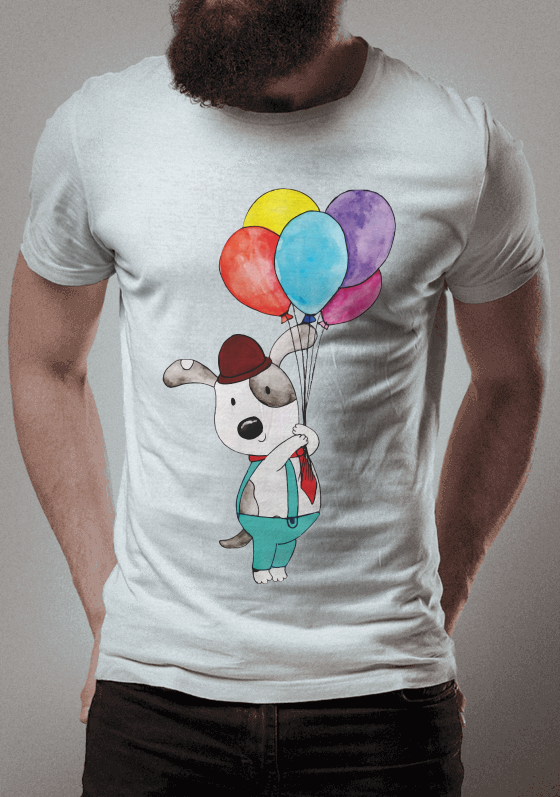 Camiseta dog balões 