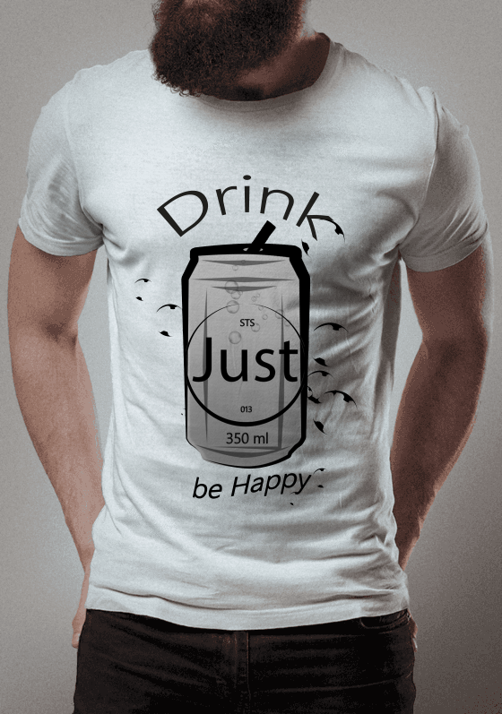 Nome do produto  Camiseta Drink be Happy by Just - feminina