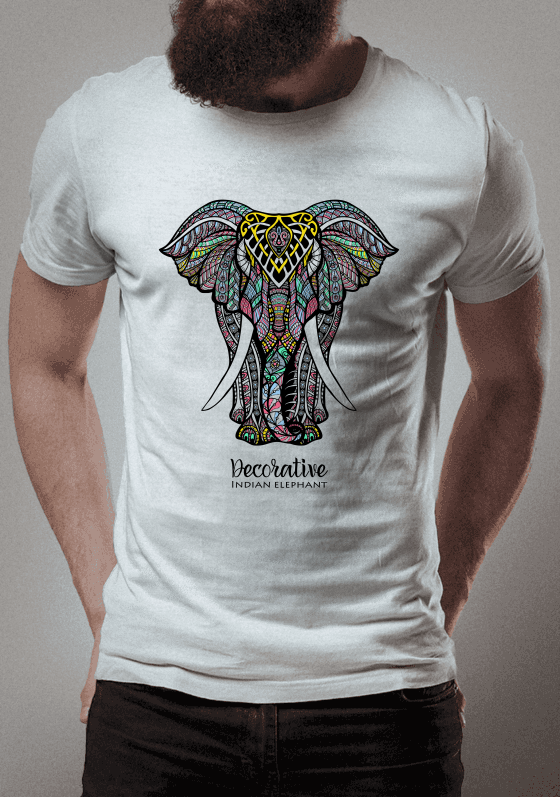 camiseta elefante indiano 