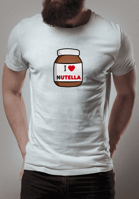 Nome do produto: Camiseta Eu Amo Nutella 