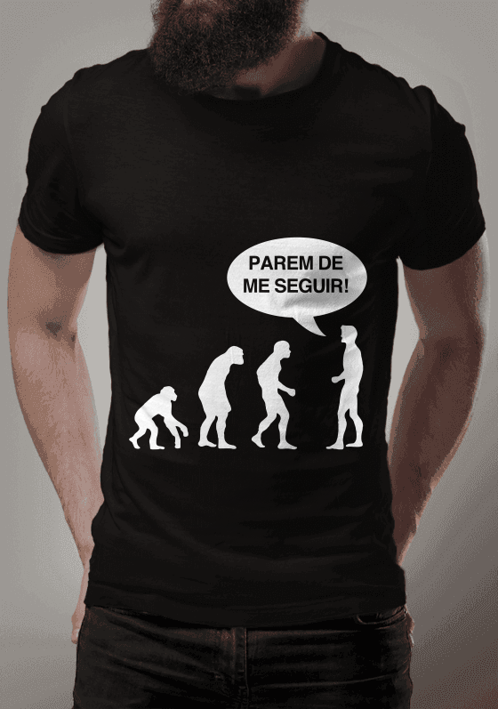 CAMISETA EVOLUÇÃ - PAREM DE SEGUIR