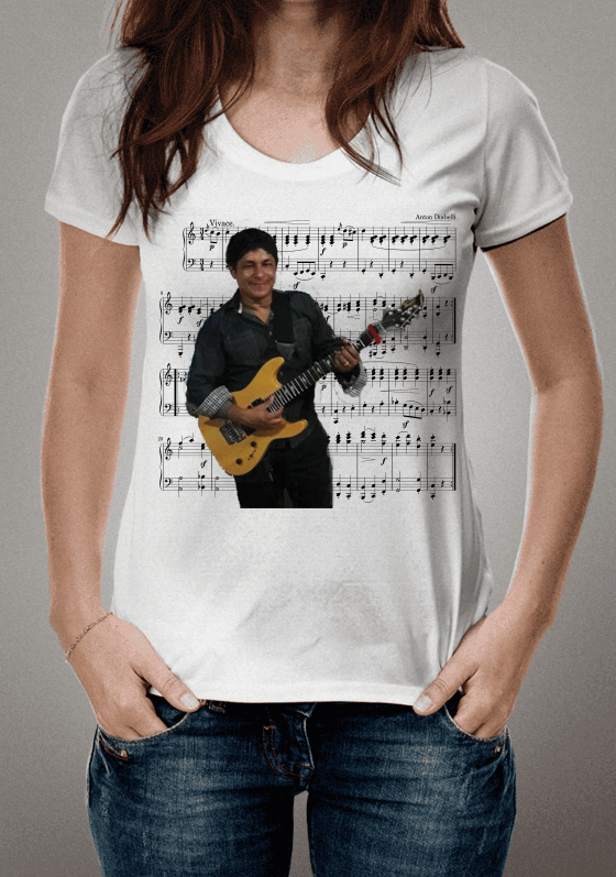 Nome do produto  Camiseta Fábio André com a Guitarra