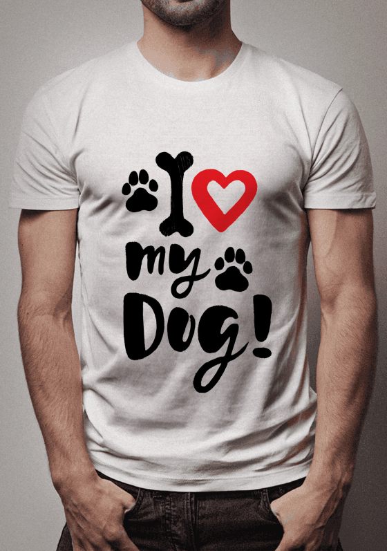 Nome do produto  Camiseta feminina - I love my dog