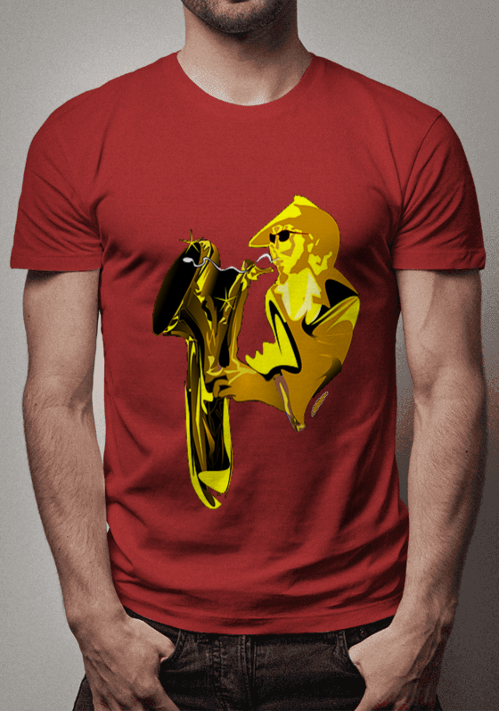 Nome do produto  Camiseta Feminina Golden Sax Vermelha