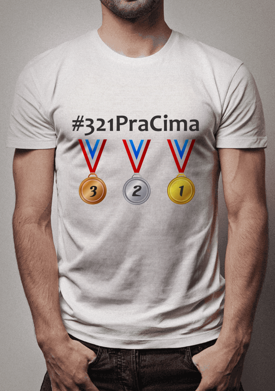 Camiseta Feminina Medalhas Branca
