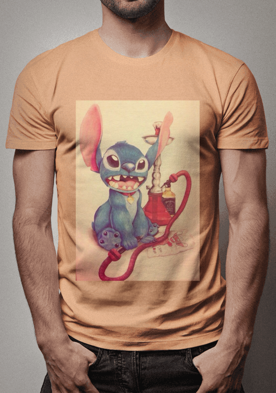Nome do produto  Camiseta feminina Narguile - Lilo Stitch