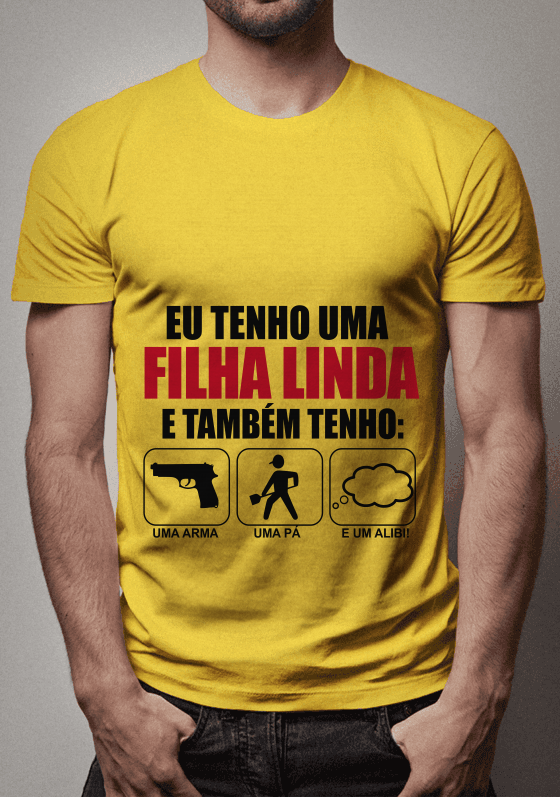 Nome do produto  Camiseta Filha Linda
